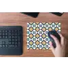 Klassiek - Geometrisch - Blauw muismat rubber klein 262 -toetsenbord