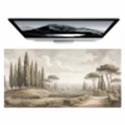Vallei - Tuin - Natuur - Groen Muismat XXL klein -zzz3d