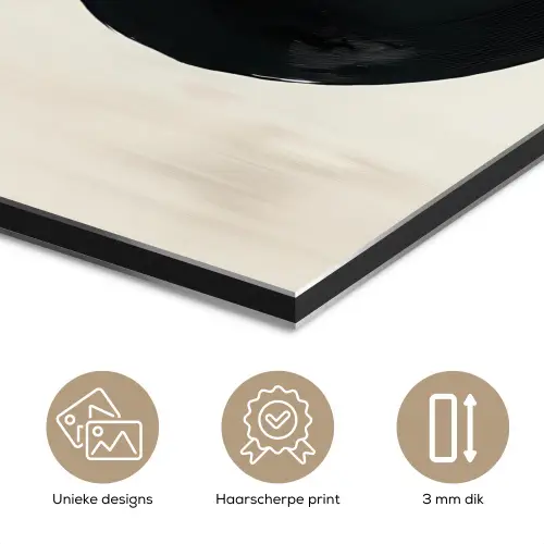 Cirkels - Vorm - Beige - Abstract aluminium wit klein -closeup_NL