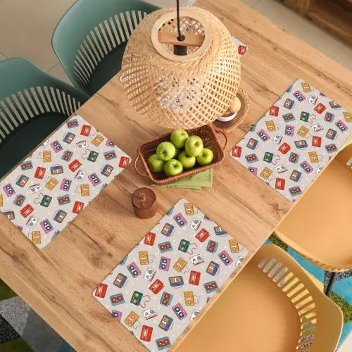 Muziek - Cassette - Patroon Placemat vinyl groot 368 -zzsfeer5_Kitchenyeah-website