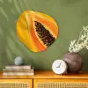 Papaja - Oranje - Topisch Wandcirkel Organisch Forex 3mm klein -sfeer2