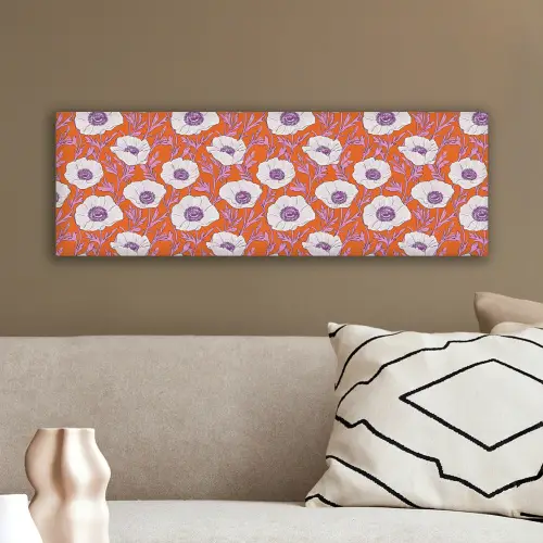Bloemen - Grafisch - Oranje canvas 2cm klein 828 -sfeer3