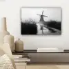 Molen - Weerspiegeling - Landschap - Water canvas 2cm klein -sfeer6