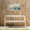 Boom - Winter - Levensboom - Modern - Goud Tuinposter op houten frame 2 cm dik klein -sfeer4