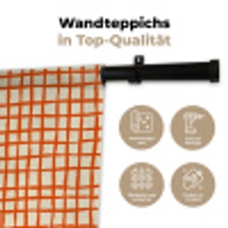 Patroon - Lijnen - Oranje Wandkleed katoen klein 269 -tsfeer2_DE