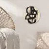 Cirkels - Lijnen - Vormen - Zwart Wandcirkel kunststof plaat 5mm dik klein -sfeer5