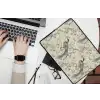 Bloem - Vogel - Kleurrijk laptophoes neopreen klein 279 -bureau
