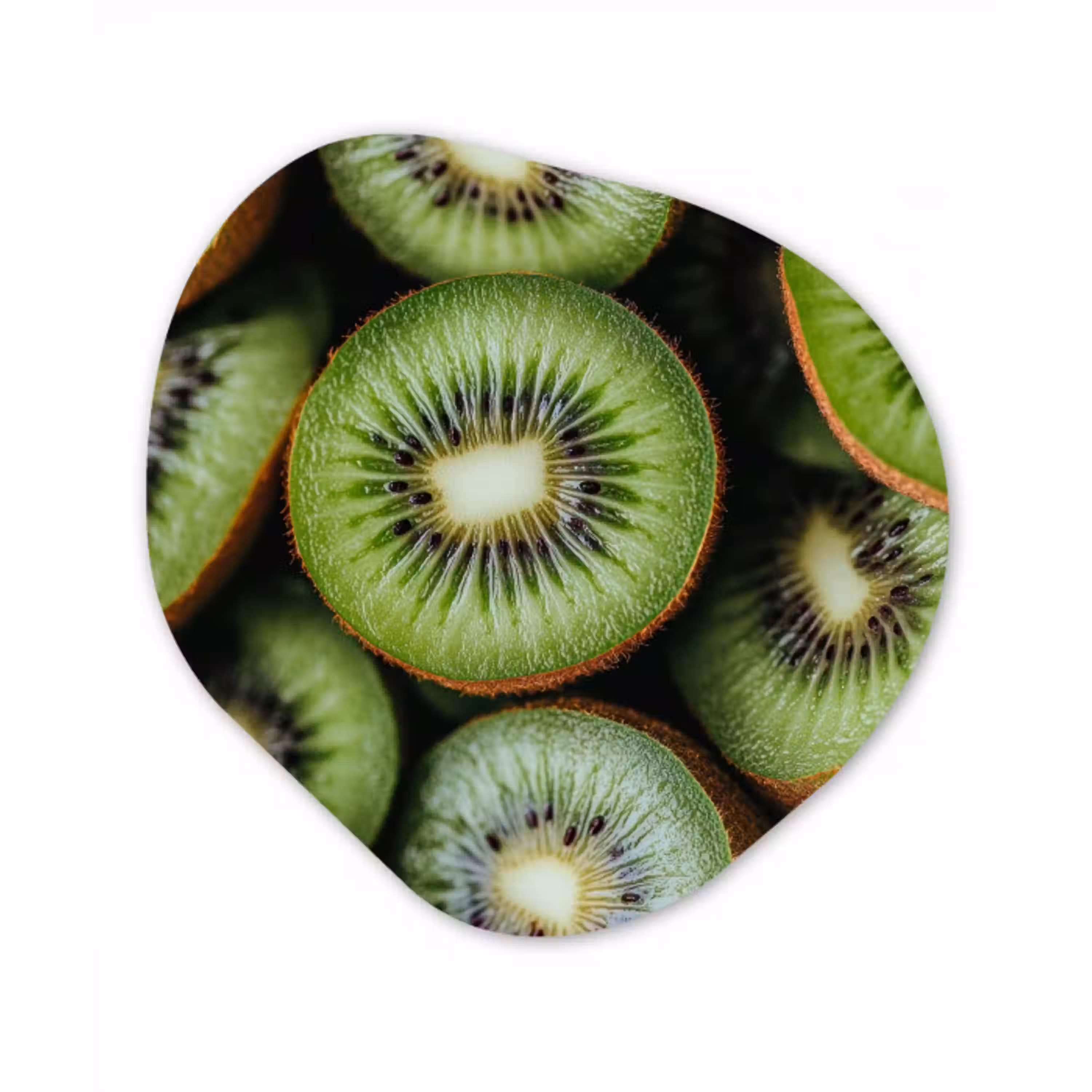 Kiwi - Fruit - Groen Wandcirkel Organisch Plexiglas middel -3d