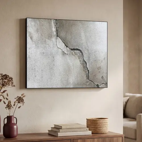 Beton - Industrieel - Grijs Textielframe zwart klein -sfeer3