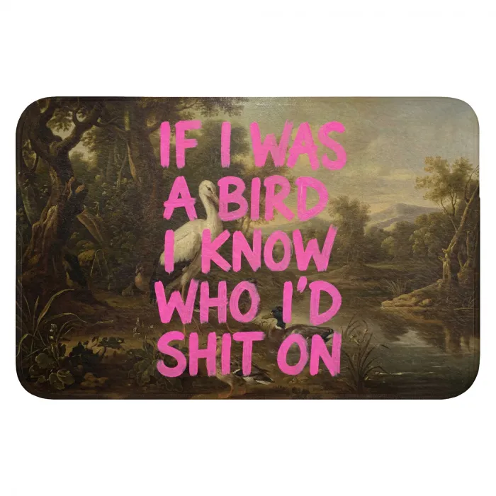 Klassiek - Humor - Roze Badmat klein -3d