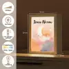 Maan - Gezichtje - Sterren - Roze Light Box met kabel (Kinderlampje) klein -USP_NL