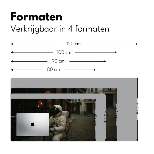 Café - Croissant - Koffie - Astronaut Muismat XXL klein -sfeer5
