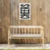 Retro - Cheers - Zwart - Decoratie Tuinposter op houten frame 2 cm dik klein -sfeer4