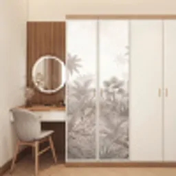 Jungle - Tropisch - Natuur -Vintage - Beige deurposter klein -sfeer3