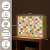 Vierkanten - Kleurrijk - Golvend Light Box met batterij (Wandlamp) middel -USP_websiteoverzichtNL