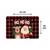 Kerstman - Rendier - Tekst - Rood - Zwart Placemat vinyl groot -specs