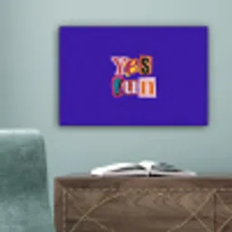 Yes fun - Kleurrijk - Collage-stijl canvas 2cm klein -sfeer4