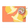 Vogels - Cirkels - Geel Placemat vinyl groot -zzzproduct_Kitchenyeah-website
