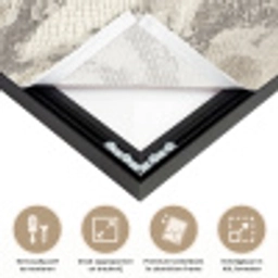 Slang - Patroon - Taupe Textielframe zwart klein 947 -USP_feed_closeupNL