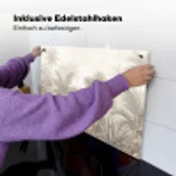 Jungle - Tropisch - Natuur -Vintage - Beige Inductie beschemer met haakjes klein -ky-ophangen-de