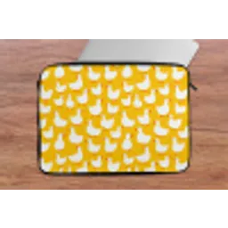 Eendjes - Patroon - Geel laptophoes neopreen klein 279 -tafel