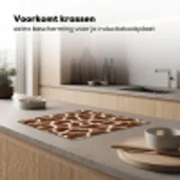 Giraf - Vacht - Klassiek - Bruin Inductie beschermer vinyl 3mm middel -sfeer1