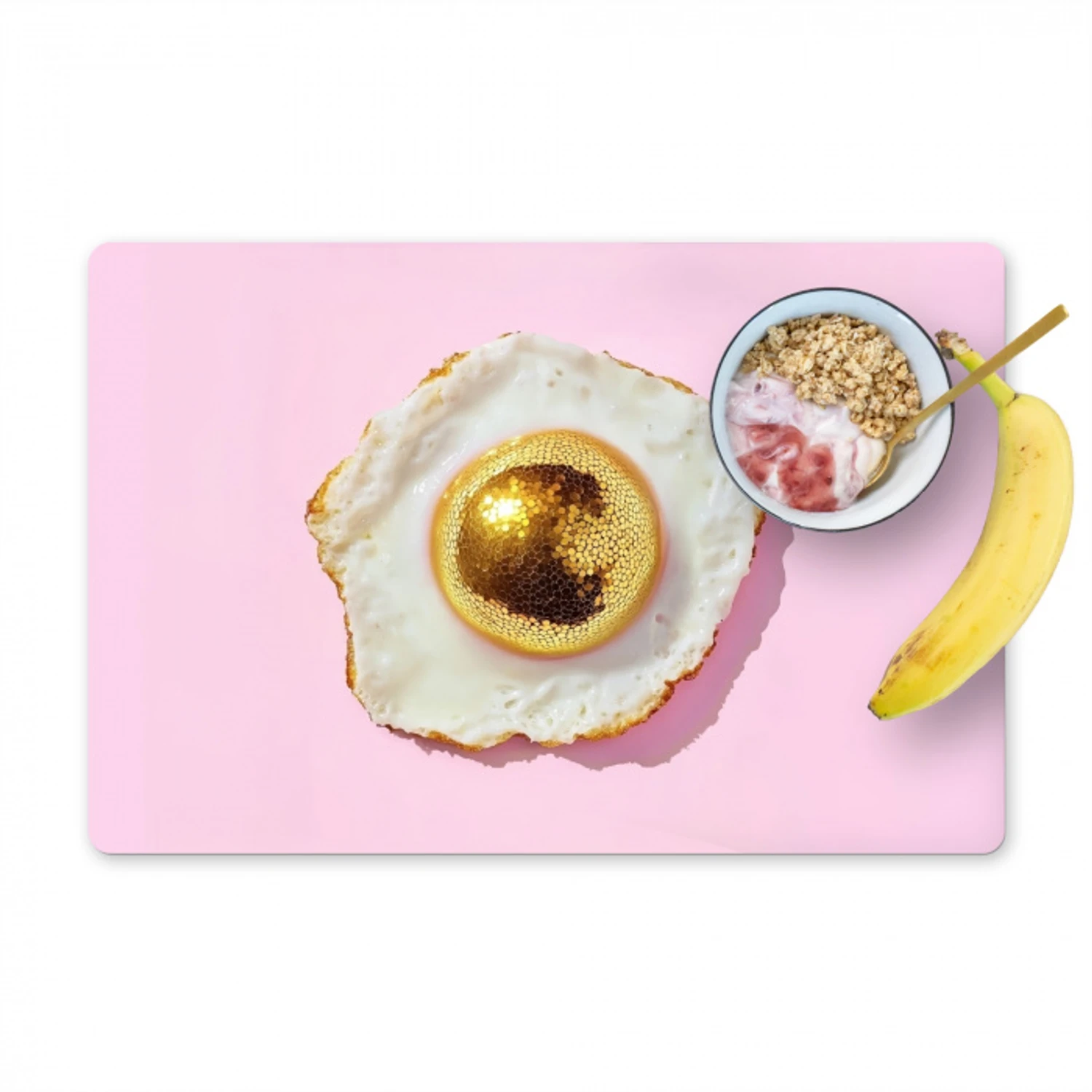 Ei - Disco - Ontbijt - Glitter Placemat vinyl groot -zzzproduct_Kitchenyeah-website