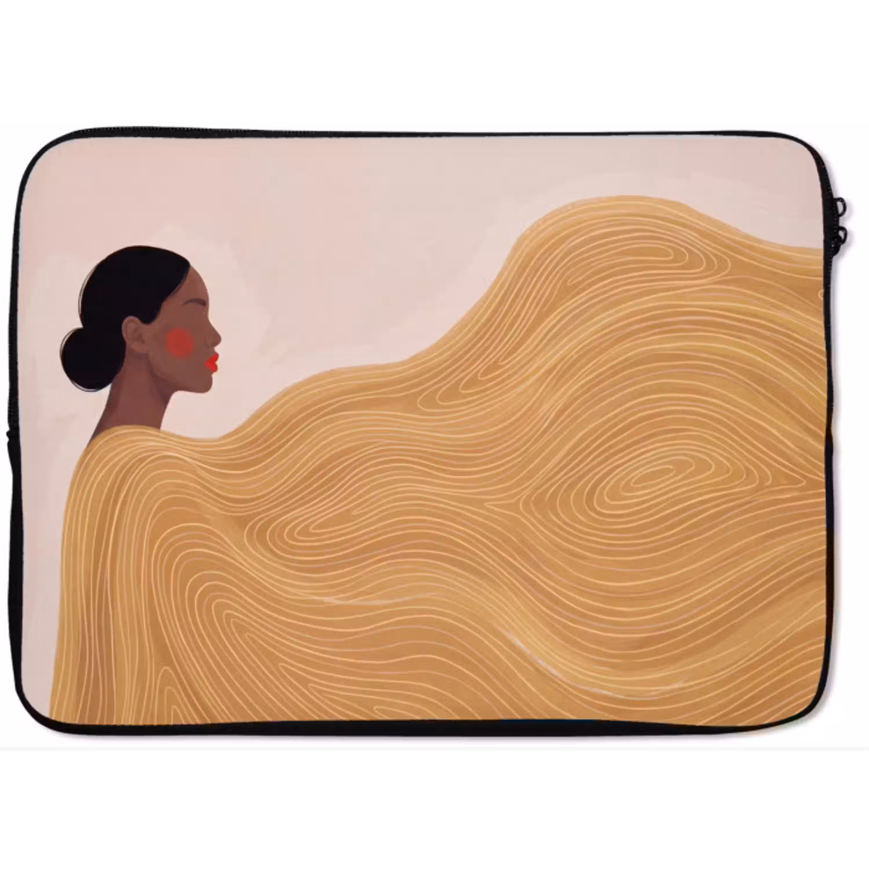Vrouw - Profiel - Modern - Abstract - Kunst laptophoes neopreen klein -zkaufland3dotto
