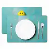 Ballon - Geel - Smiley Placemat vinyl groot -zzsfeer2_Kitchenyeah-website