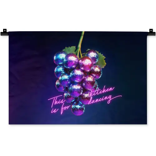 Quote - Neon - Disco - Druiven Wandkleed katoen klein -zz3d