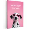 Hartjes - Hond - Valentijn - Roze canvas 2cm klein -z3d