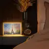 Eiffeltoren - Schilderij - Olieverf - Parijs Light Box met kabel (Tafellamp) klein -sfeer1