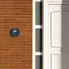 Effen blauw - Modern Naambord Rond klein -sfeer3-rond-XS