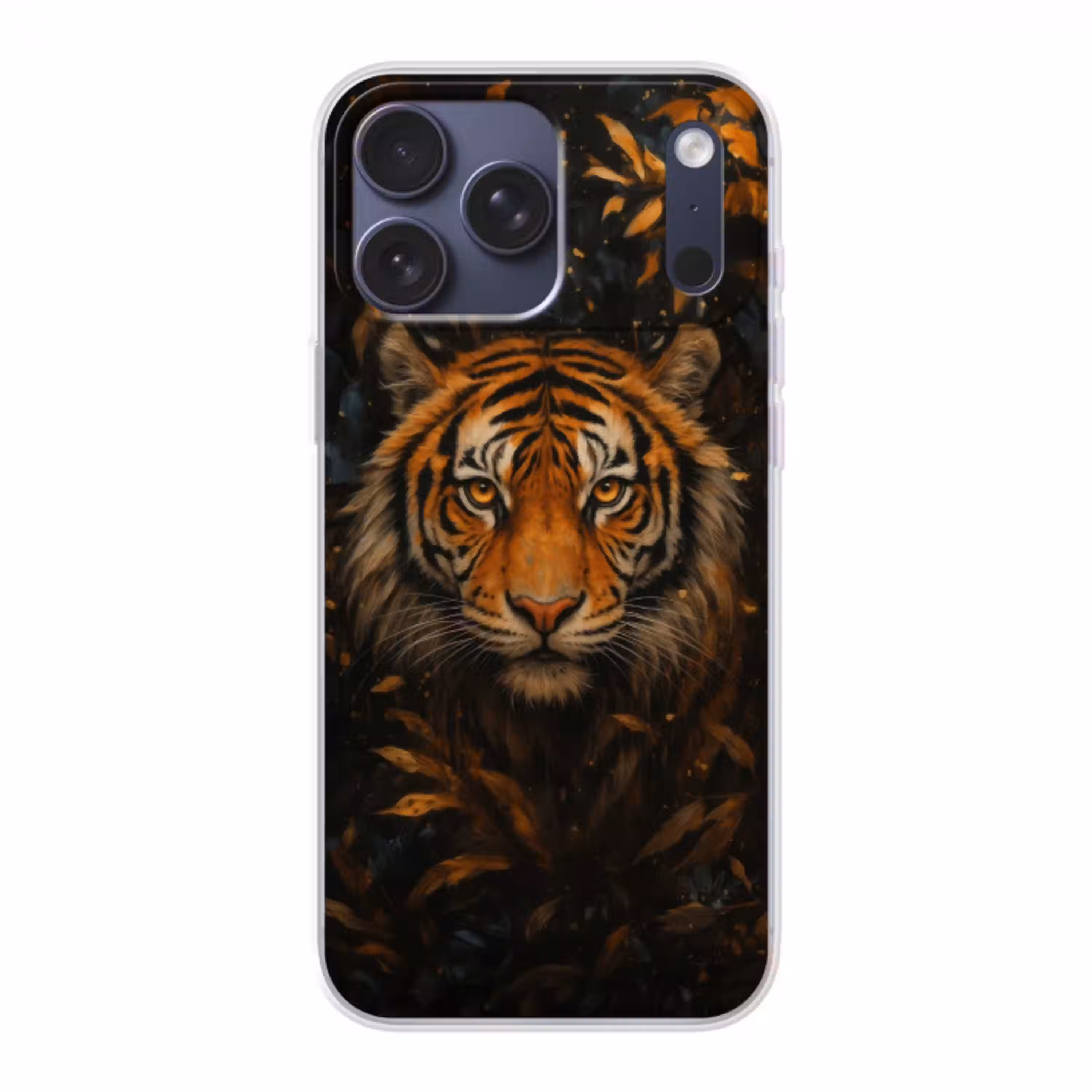 Bladeren - Tijger - Oranje Telefoonhoesje iPhone 17 Pro Max klein -3d