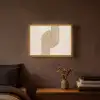 Symmetrische bocht - Koperkleurig Light Box met batterij (Wandlamp) middel -sfeer4