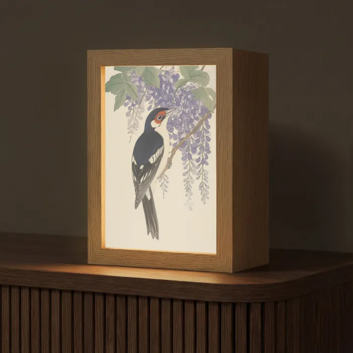 Specht - Bloemen - Paars Light Box met kabel (Tafellamp) klein -z3d_website