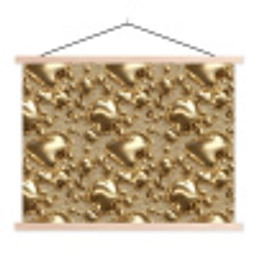 Druppels - Organisch - Goud textielposter latten blank klein 122 -3d