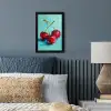 Kersen - Rood - Drie - Geverfd fotolijst zwart zonder passe partout klein -sfeer3