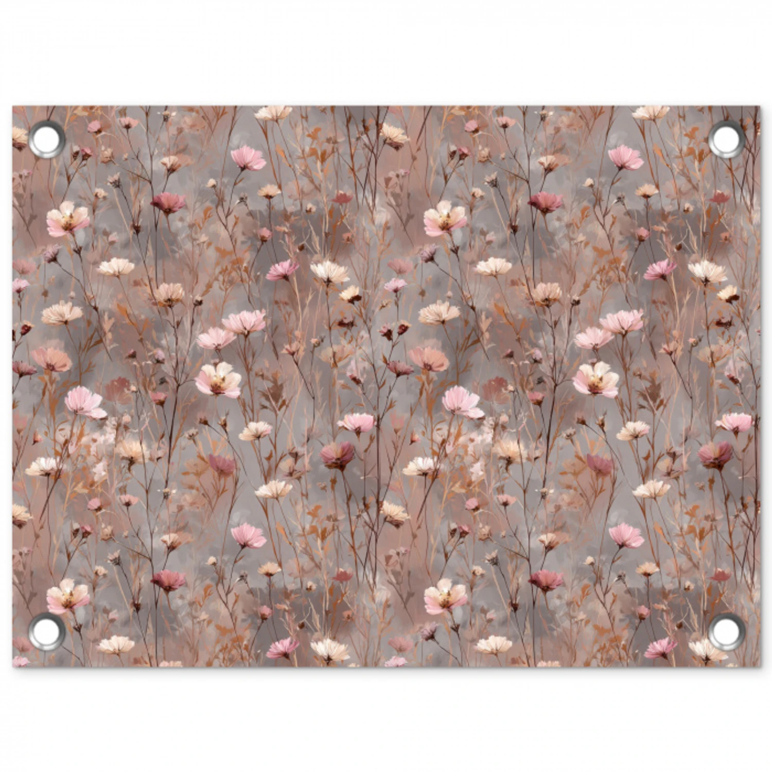 Bloemen - Wild - Pastel tuinposter los doek klein 239 -3d