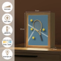 Tennisracket - Bal - Blauw - Veld Light Box met kabel (Tafellamp) klein -USP_FR