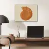 Schelp - Oranje - Ribbels PET vilt klein -sfeer5