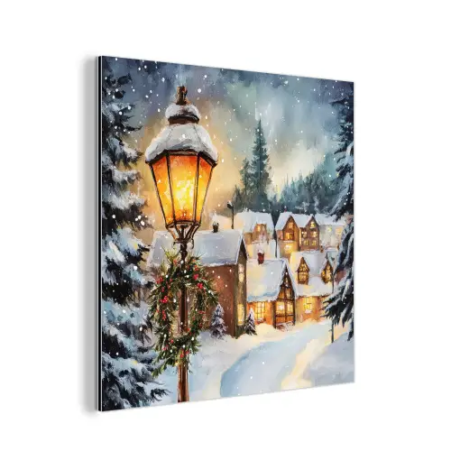 Kerstdorp - Huizen - Sneeuw - Kerst aluminium wit klein -3d