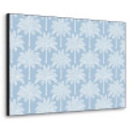 Palmboom - Modern - Blauw Textielframe zwart klein 947 -3d