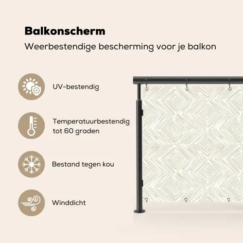 Abstract - Ruiten - Beige Balkonbeschermer Duitsland klein 596 -specs_NL