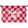 Pinky up - Geblokt - Bordeauxrood Wandkleed katoen klein -zz3d