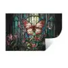Vlinder - Roze - Bloemen - Bladeren Muursticker klein -3d