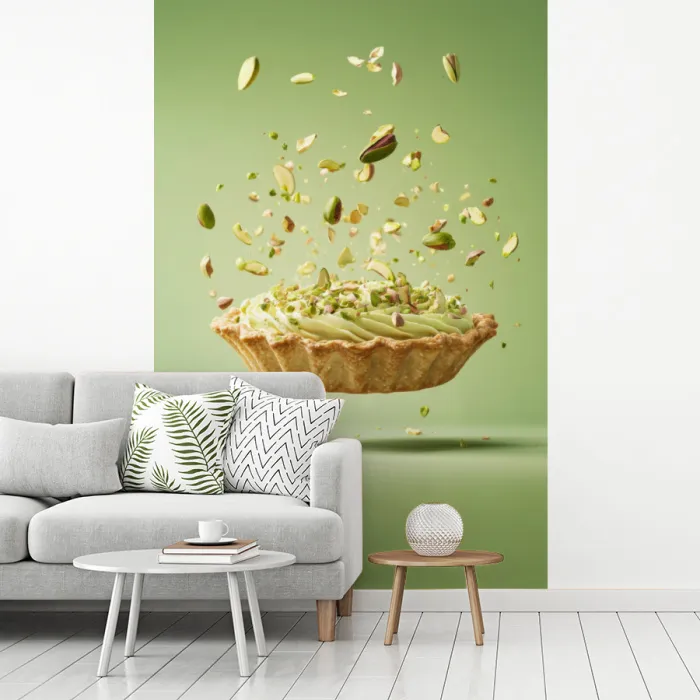 Pistache - Taart - Noten - Eten fotobehang vinyl groot -woonkamer