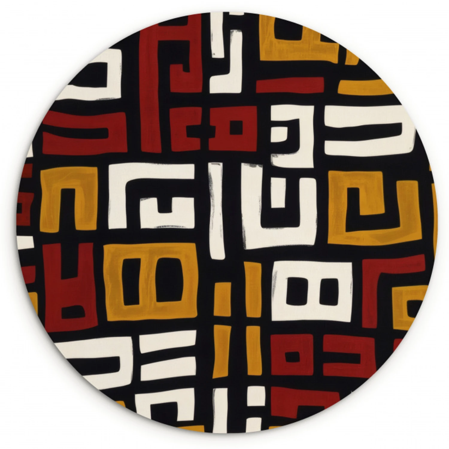 Abstract - Patroon - Rood Wandcirkel kunststof plaat 5mm dik klein -3d