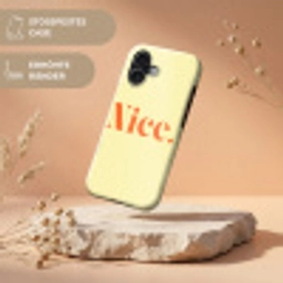 Nice - Oranje - Geel - Minimalistisch Toughcase MagSafe Apple iPhone 17 klein -USP_RandenV_DE