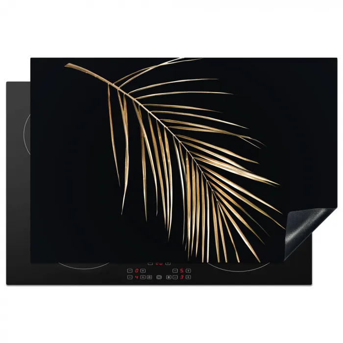 Planten - Goud - Zwart - Bladeren - Luxe Inductie beschermer vinyl 3mm klein -3d